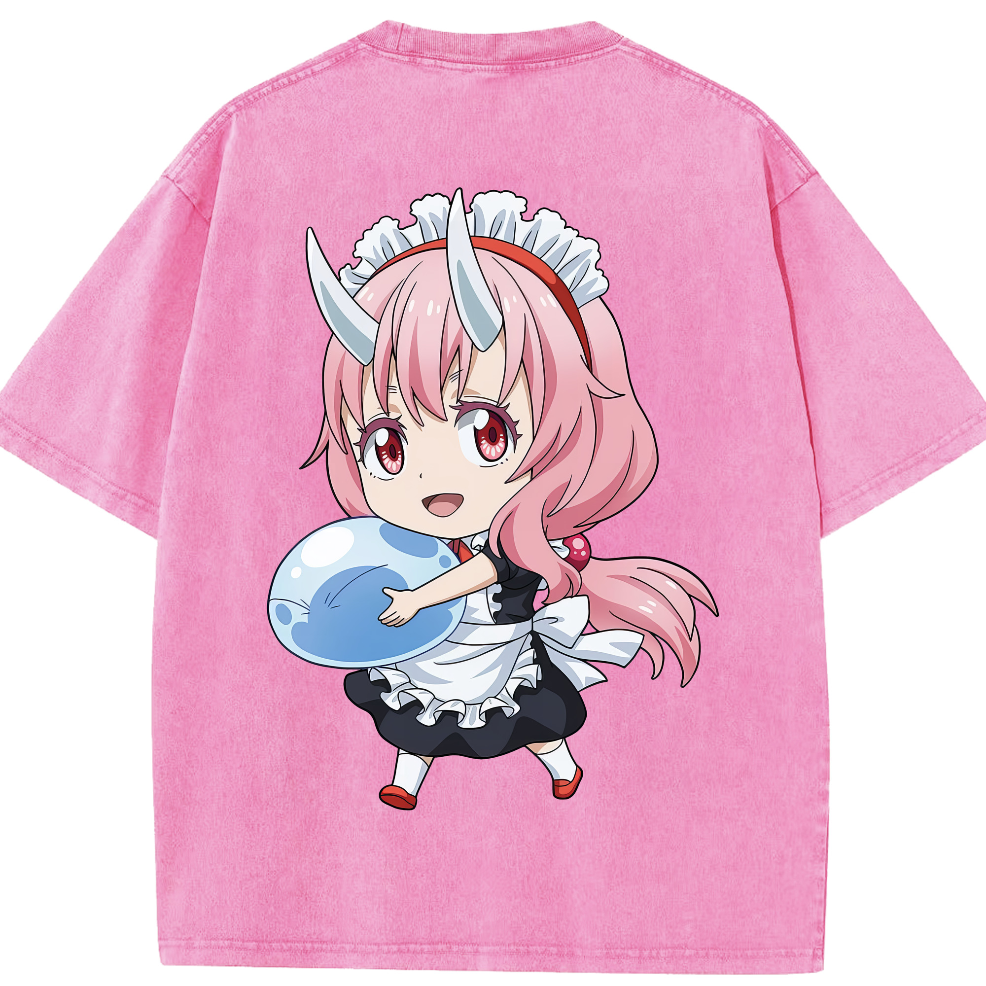 （画像用） 転スラ Regarding Reincarnated to Slime 綿100% ヴィンテージ風 半袖Tシャツ（背面プリント）